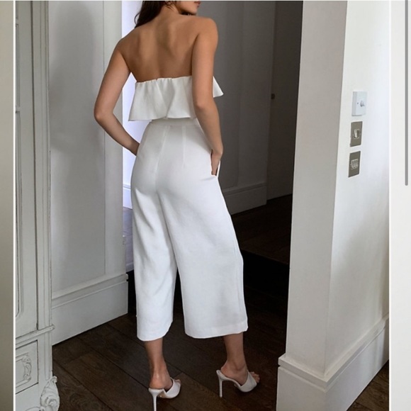 𝅺BABATON Aritzia flutter white jumpsuit - Picture 2 of 8